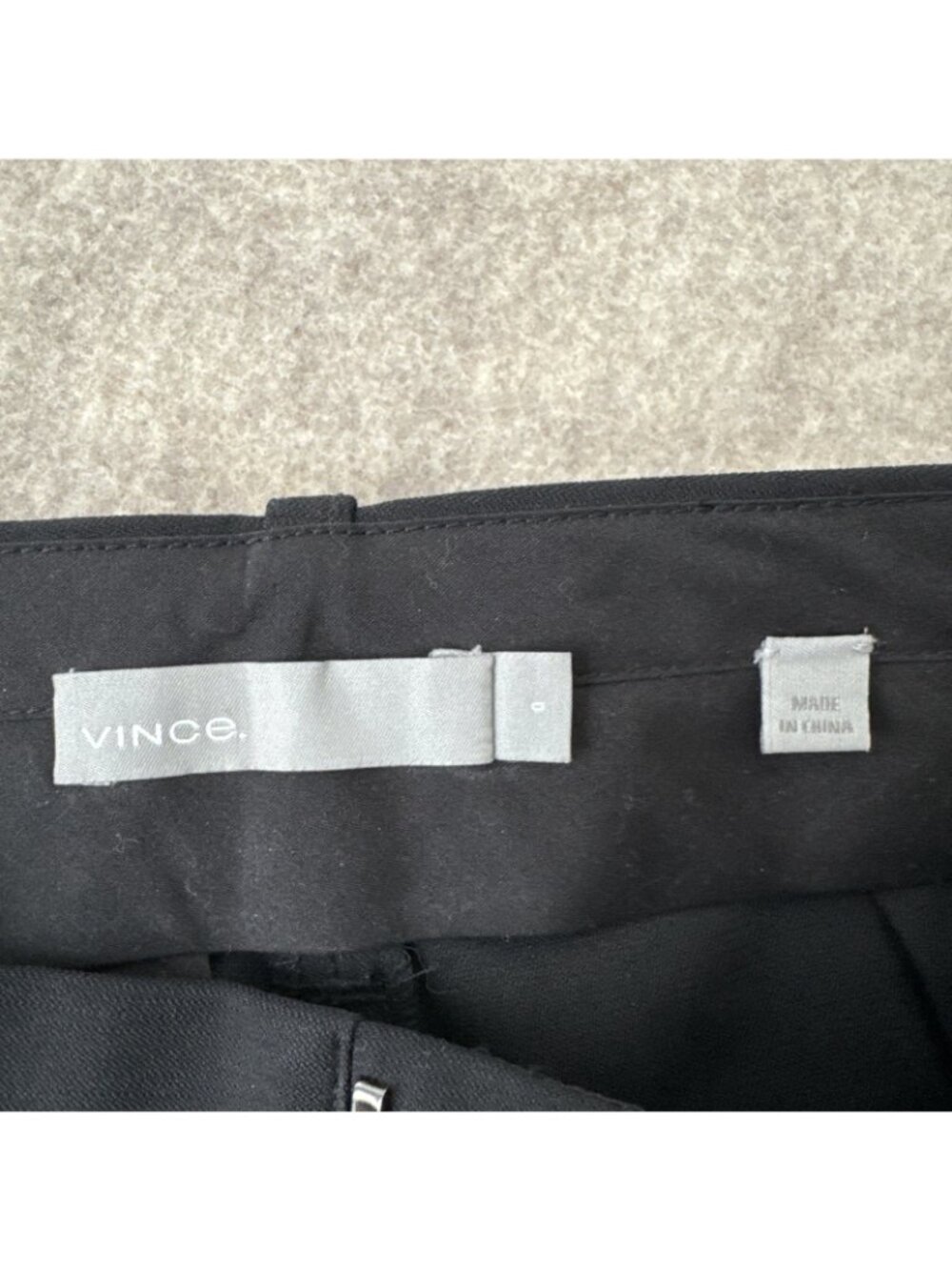 Vince Tapered Wool Dress Pants Womens 0 Black Ankle Length - Picture 5 of 16